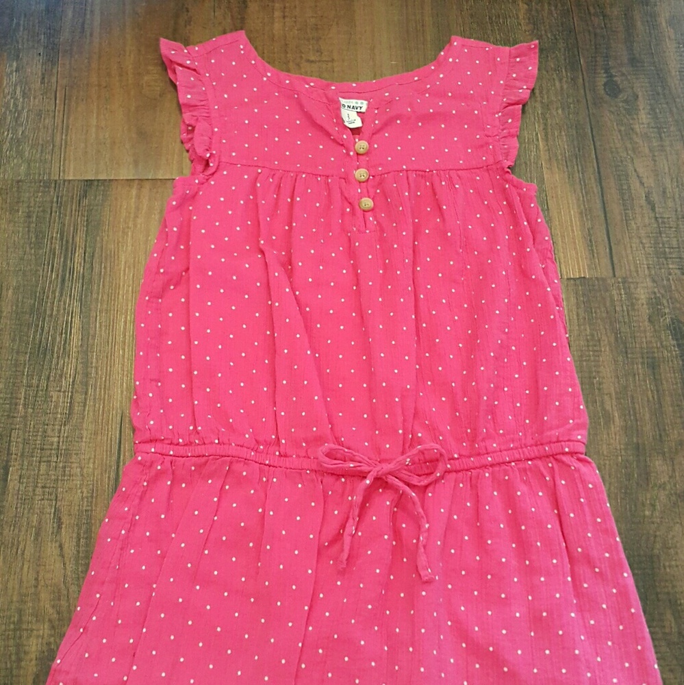 Pink Polka Dot Girls Dress