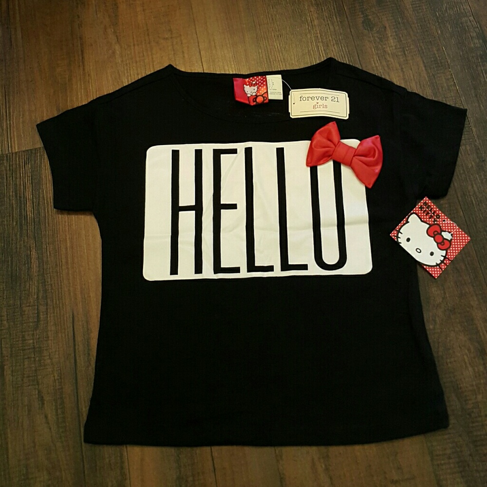 Hello Kitty Girls Tshirt with Red Bow