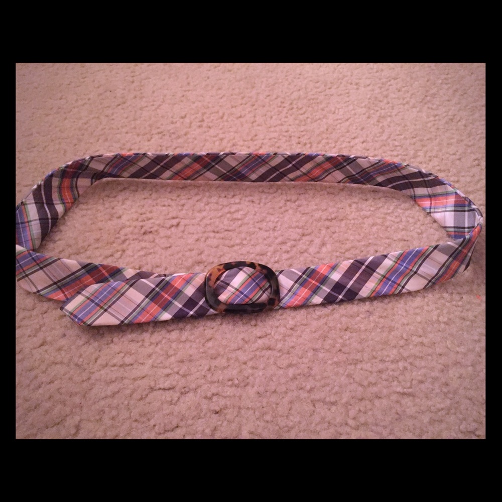 J.Crew Madras Ribbon Belt Size Large