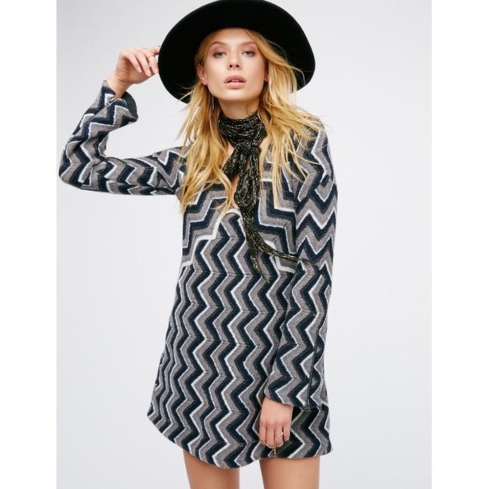 Free People Rhiannon Chevron Dress