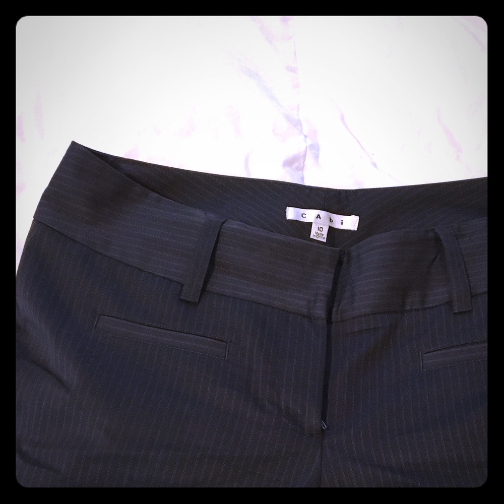 CAbi Work-It trousers in Iron Gray, size 10.