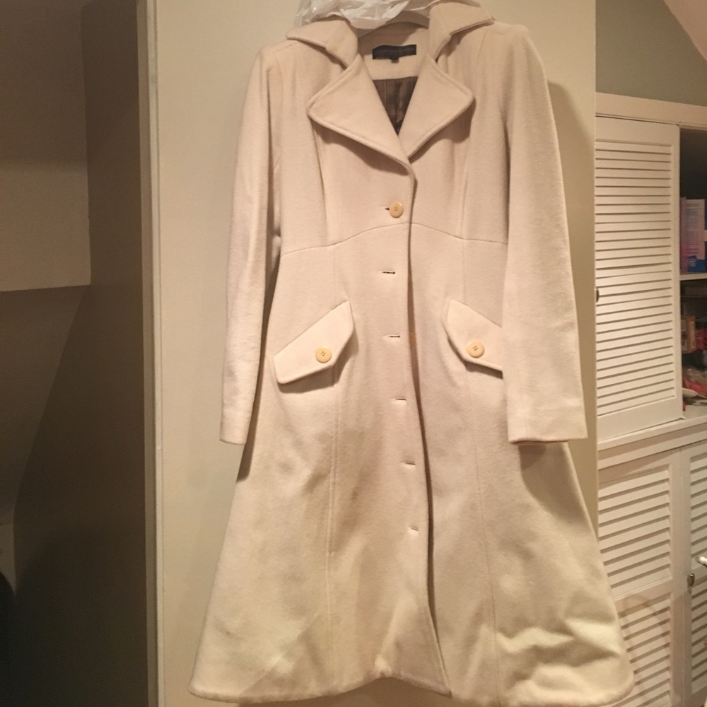 Gianfranco Rossi swing winter white 3/4 wool coat