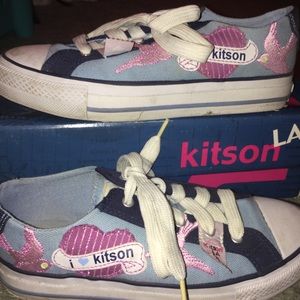 Vintage Kitson LA Shoes SZ 5 Hearts Birds