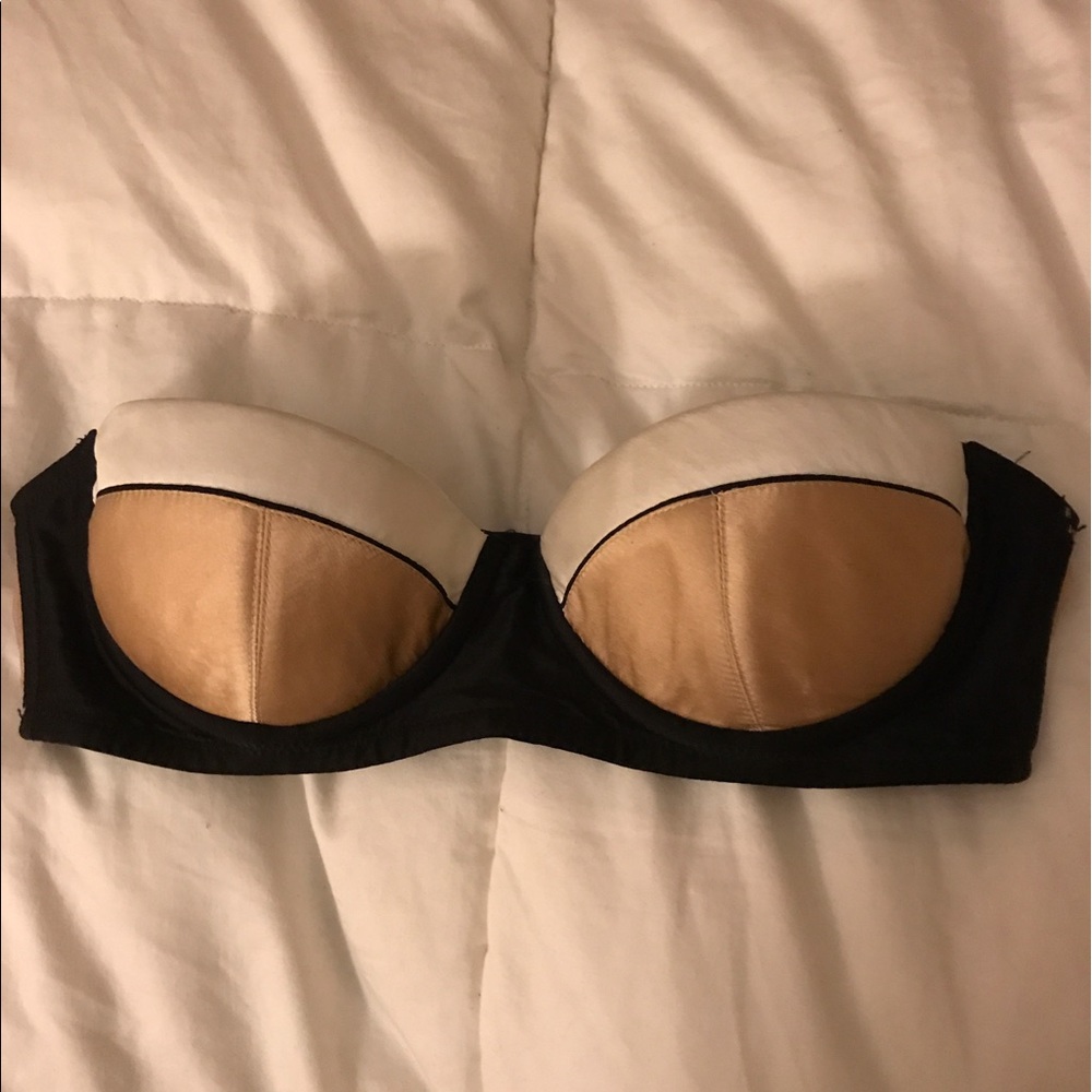 NWOT kiki montparnasse silk and lace strapless bra