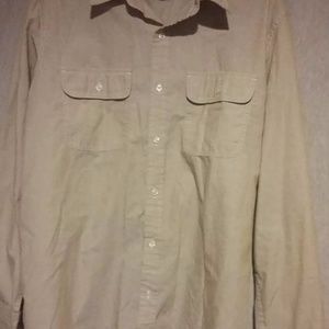 CHAPS Men's Casual Beige Shirt Size Medium