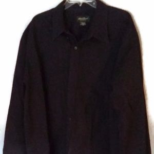 EDDIE BAUER Men Blue Long Sleeve Shirt Size XXL