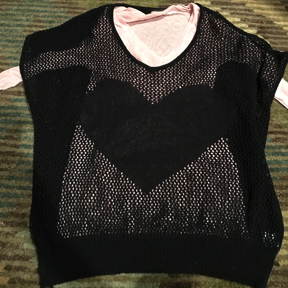 LF black knit top