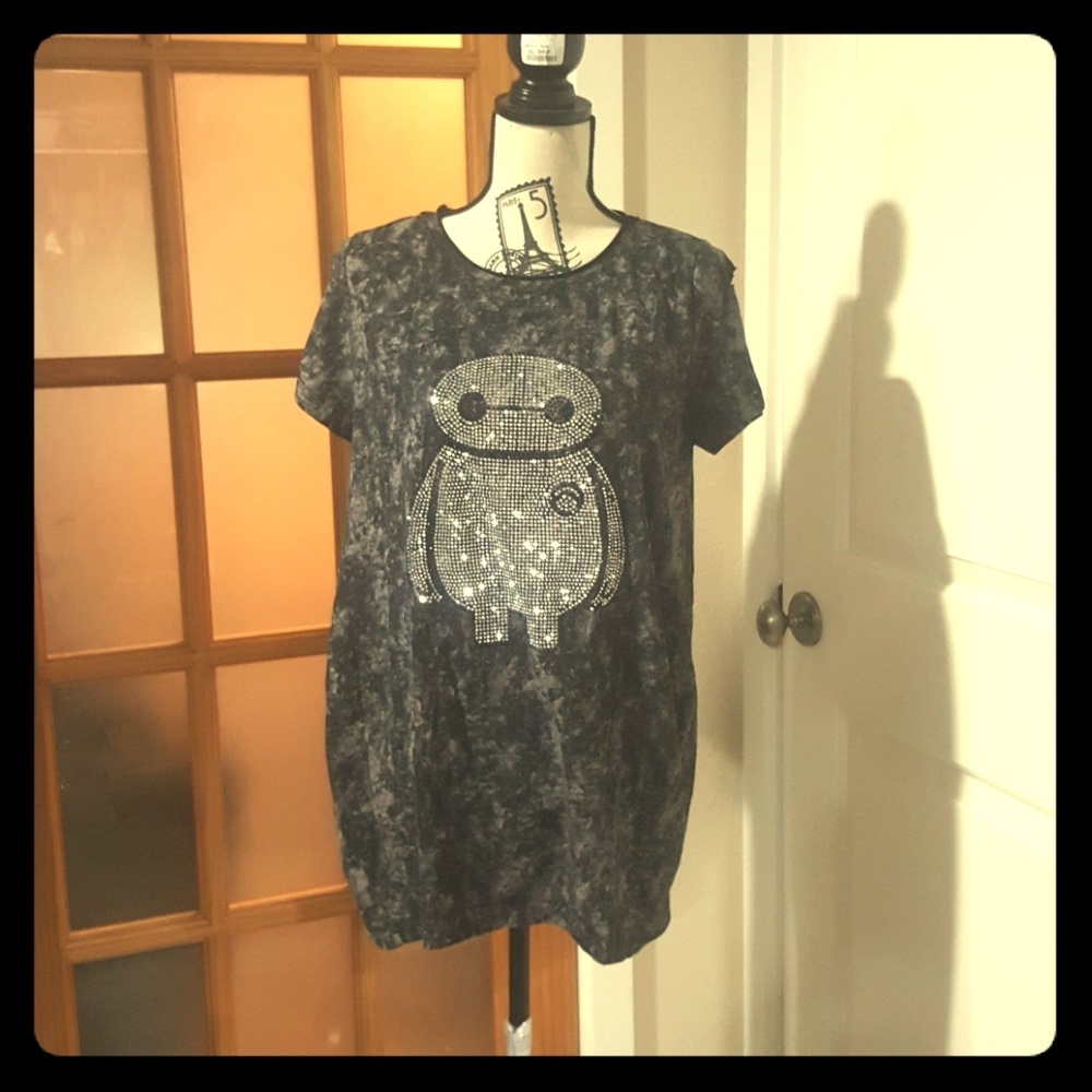 Tshirt with bling cute monster