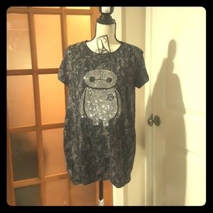 Tshirt with bling cute monster