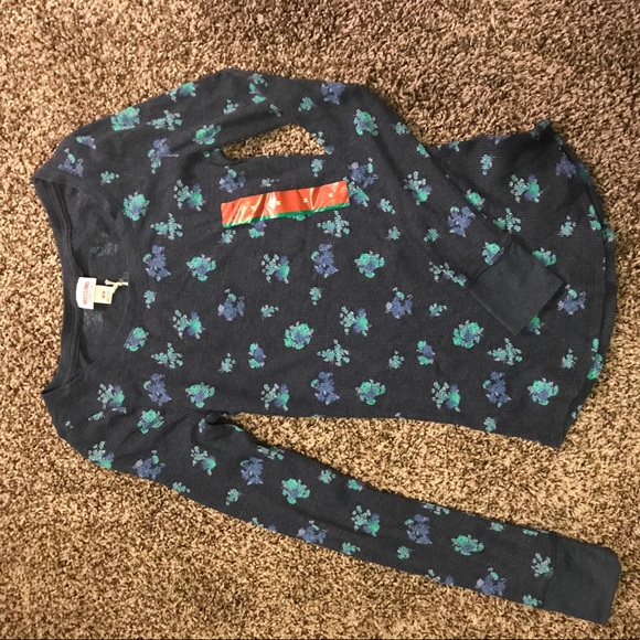 Long sleeved blue floral shirt - Picture 2 of 2