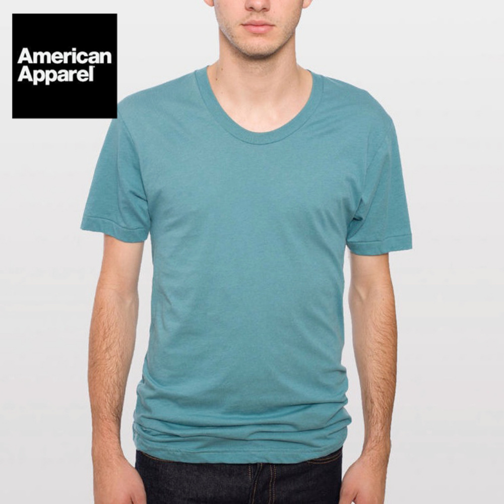 AMERICAN APPAREL Blank Short Sleeve Crew Neck Tee