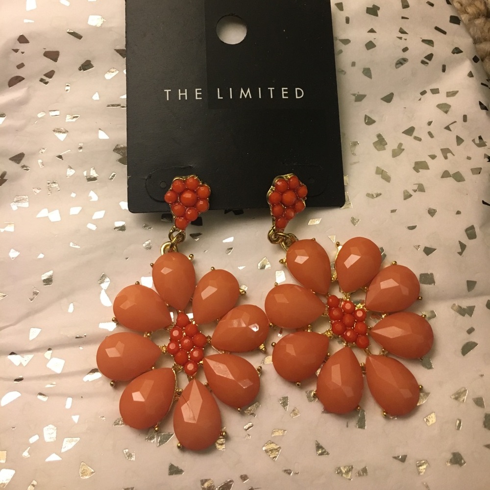 Coral earrings from The Limited