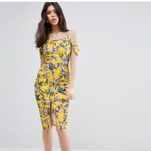 Asos Yellow Floral Dress
