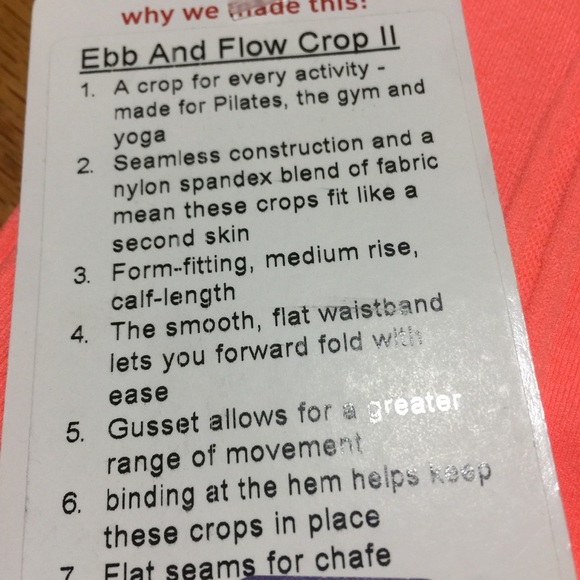 SOLD💕lululemon Ebb & Flow Crop sz 6 - Picture 6 of 6