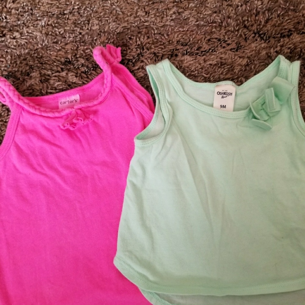 Osh kosh and carters tank tops 9 months
