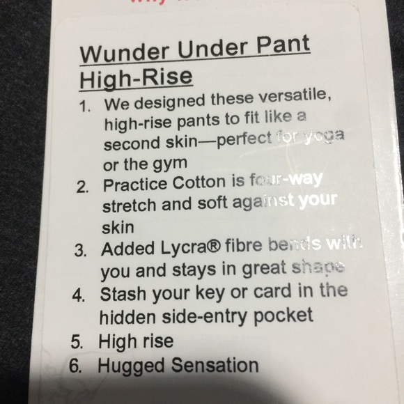 SOLD💕lululemon Wunder Under Pant sz 6 COTTON - Picture 4 of 4