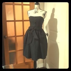 Strapless black mid-length dress - size 5