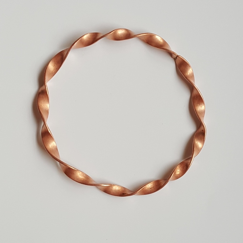 Copper Ribbon BOHO Bangle Bracelet, Healing!