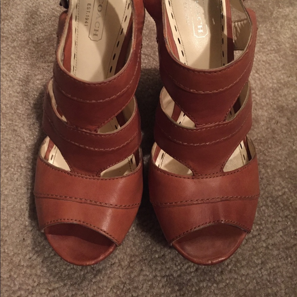 Coach platform sandals