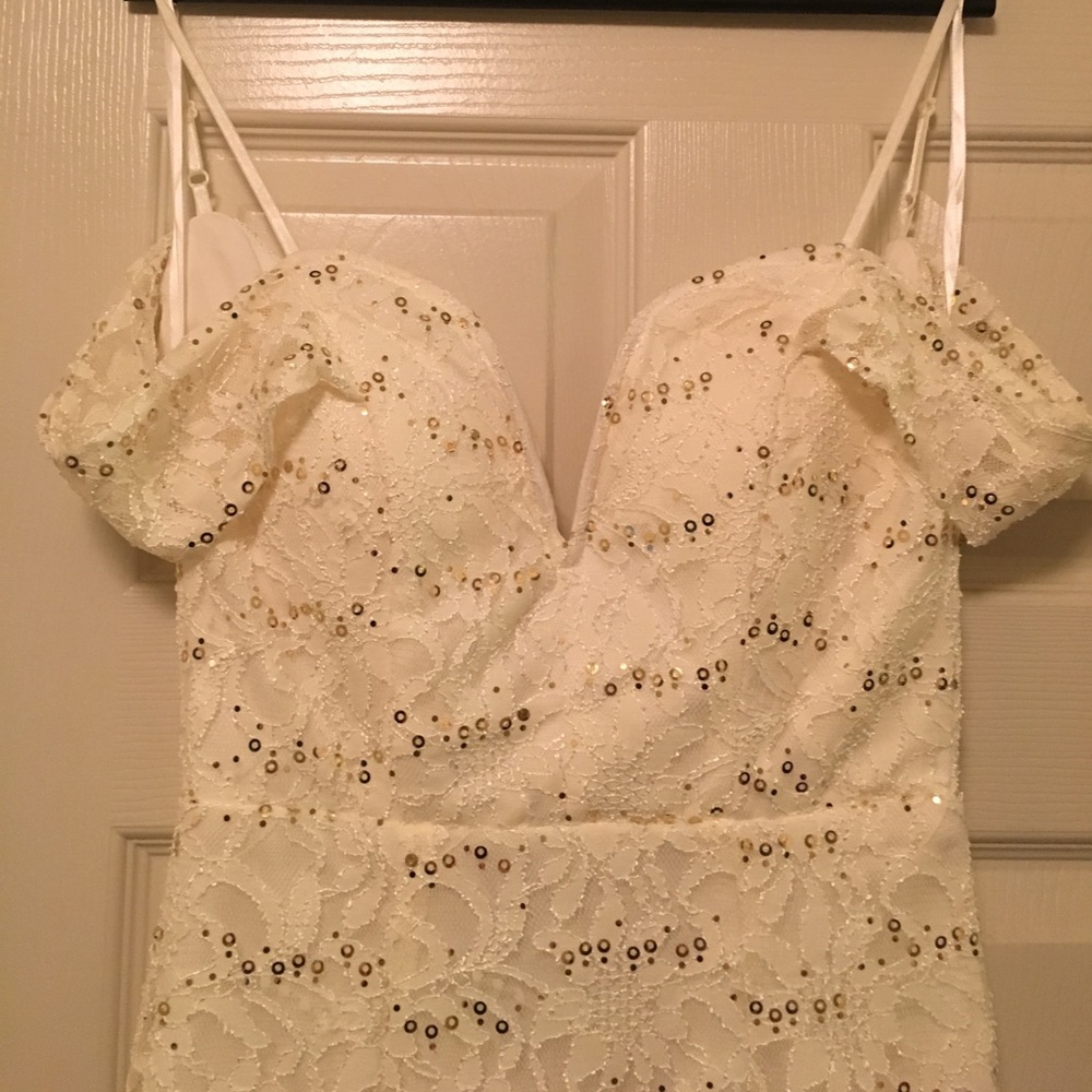 Cream and Gold Dress