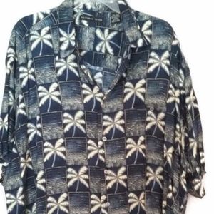 NATURAL ISSUE Men's Button Front Blue Shirt SZ 2XL
