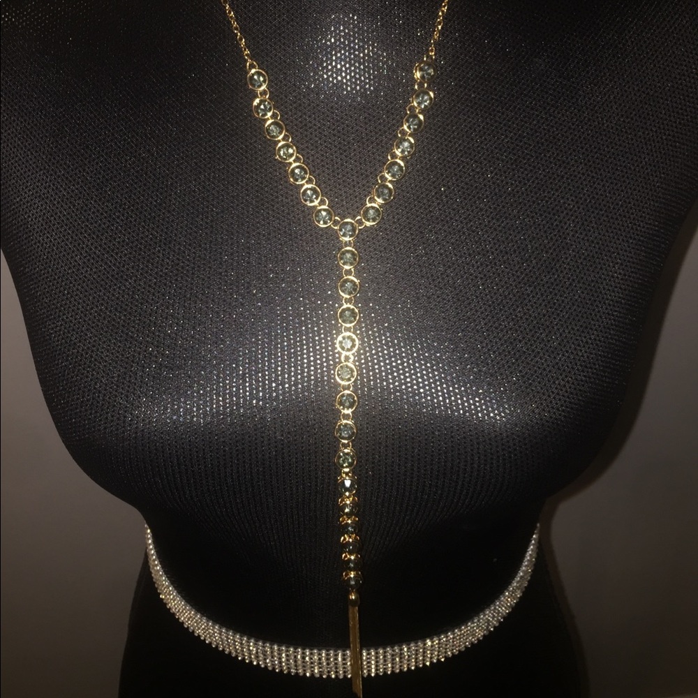 Green tassel necklace