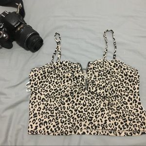 Guess Leopard Crop Top