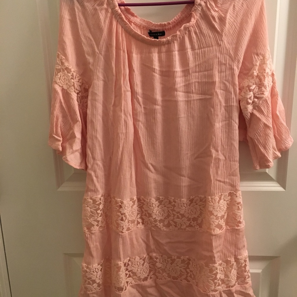 Pink lace tunic