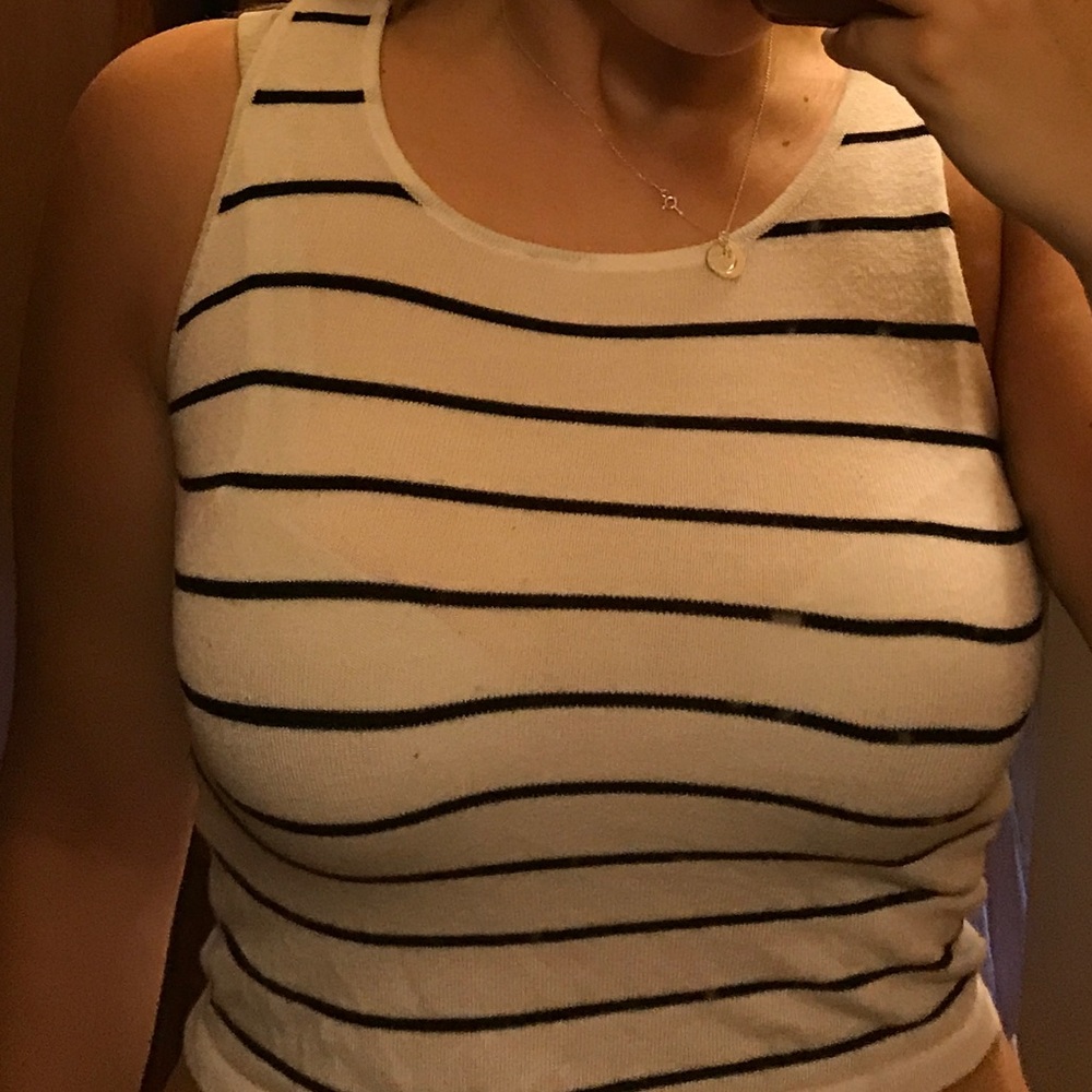 stripped crop top