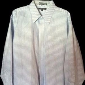 Nordstrom Smartcare Men Striped Shirt Size 18 X 34