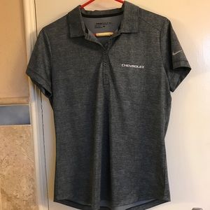 NIKE Chevrolet women's drI-fit gray golf polo