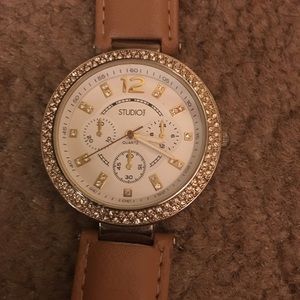 Tan leather band Watch