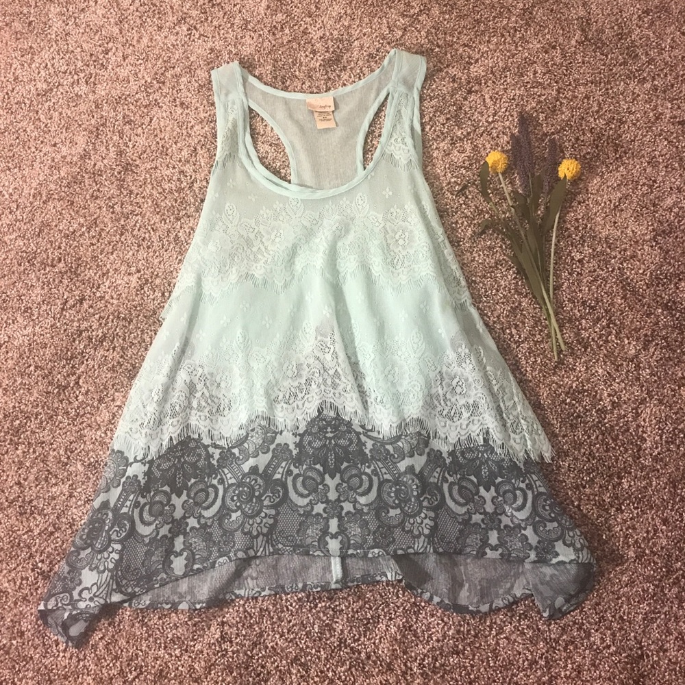 Racerback layered tank from the Buckle