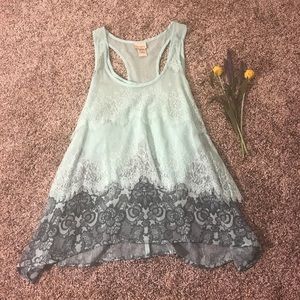 Racerback layered tank from the Buckle