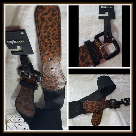 NWT 🆕️STYLE & CO. SIZE 2X LEOPARD & BLACK BELT - Picture 2 of 6