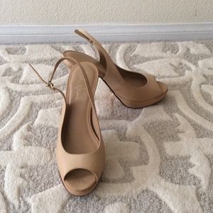 Cole Haan Nike air nude sling back heels