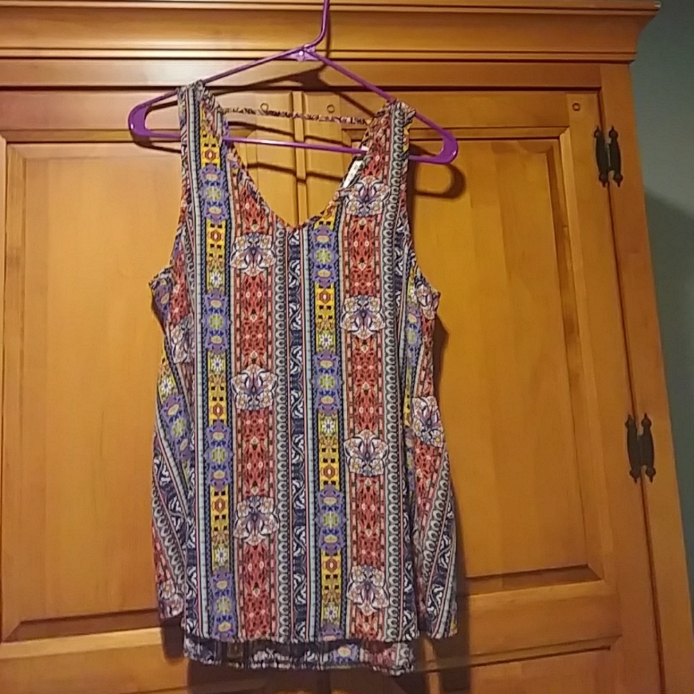 Tribal print top