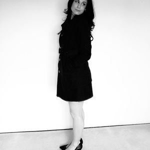 Guess Belted Wool Pea Coat, M