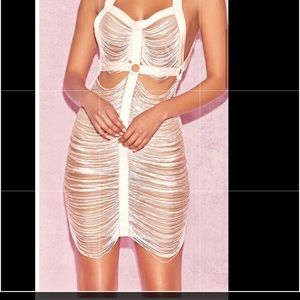 Blush fringed tassel dress