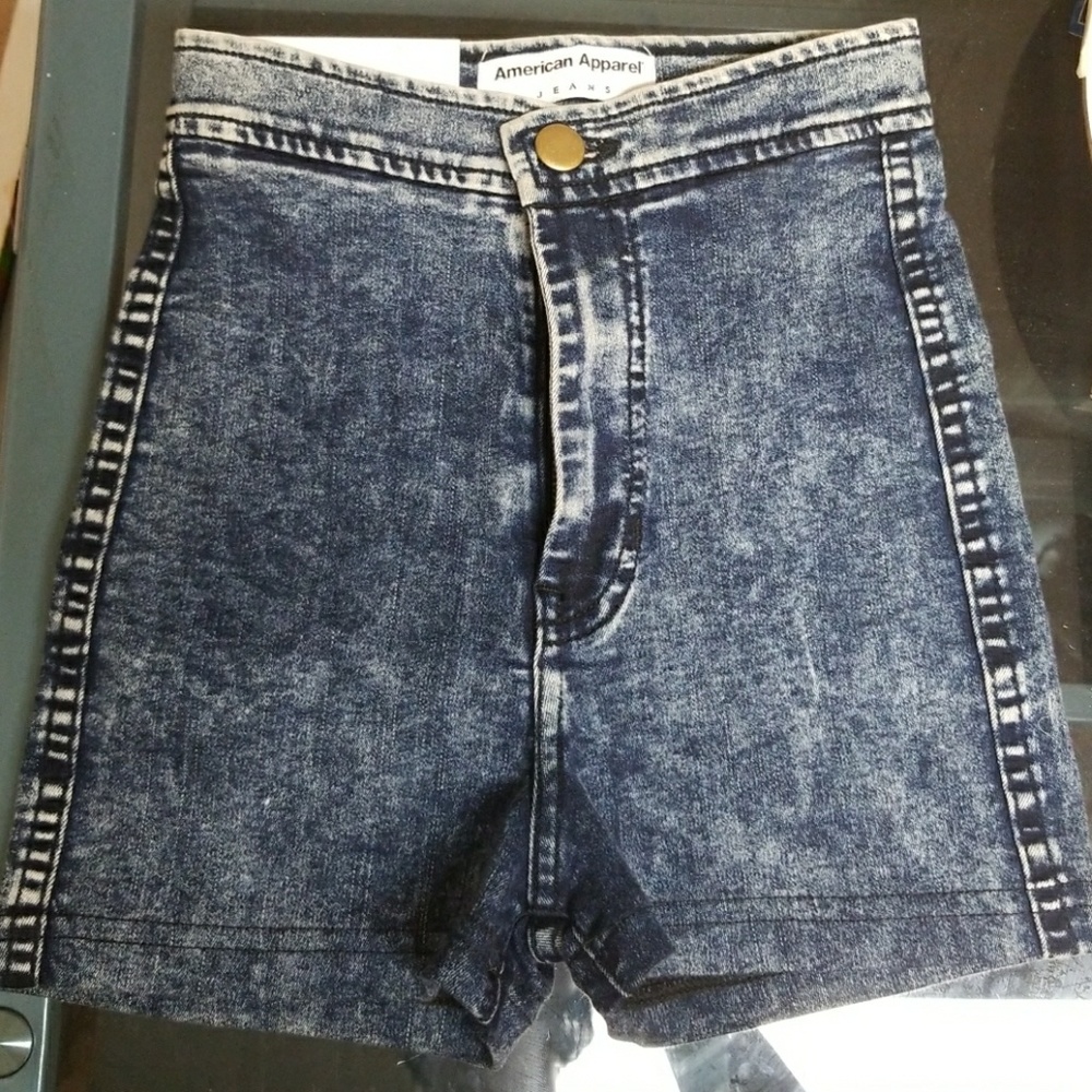 American apparel easy jean denim shorts