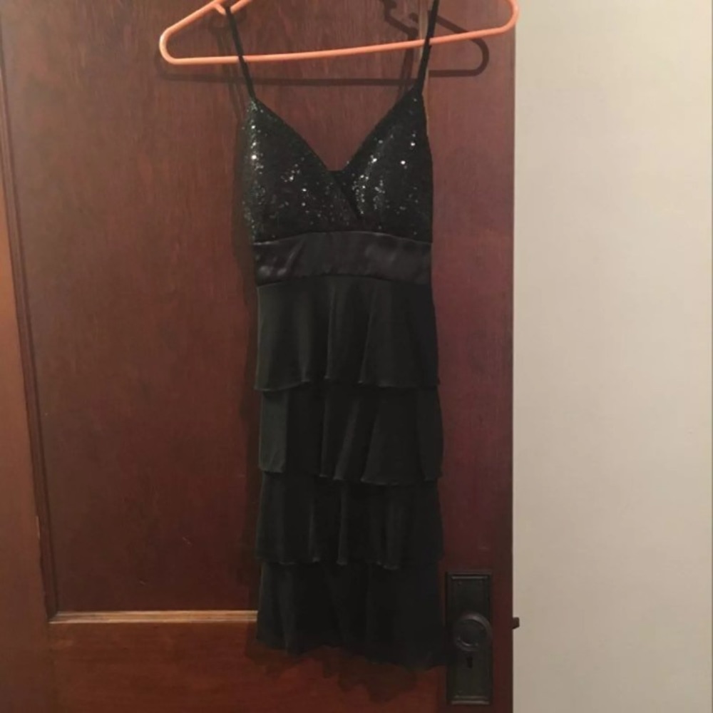 Black mini dress
