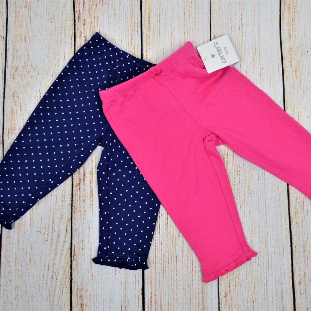 Carters Baby Girls 2pk Essentials Pant Set