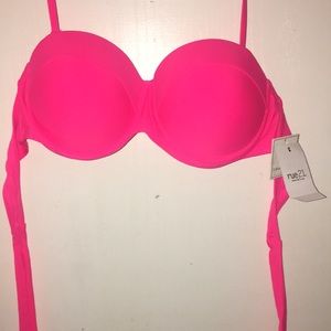 Bright pink bathing suit top