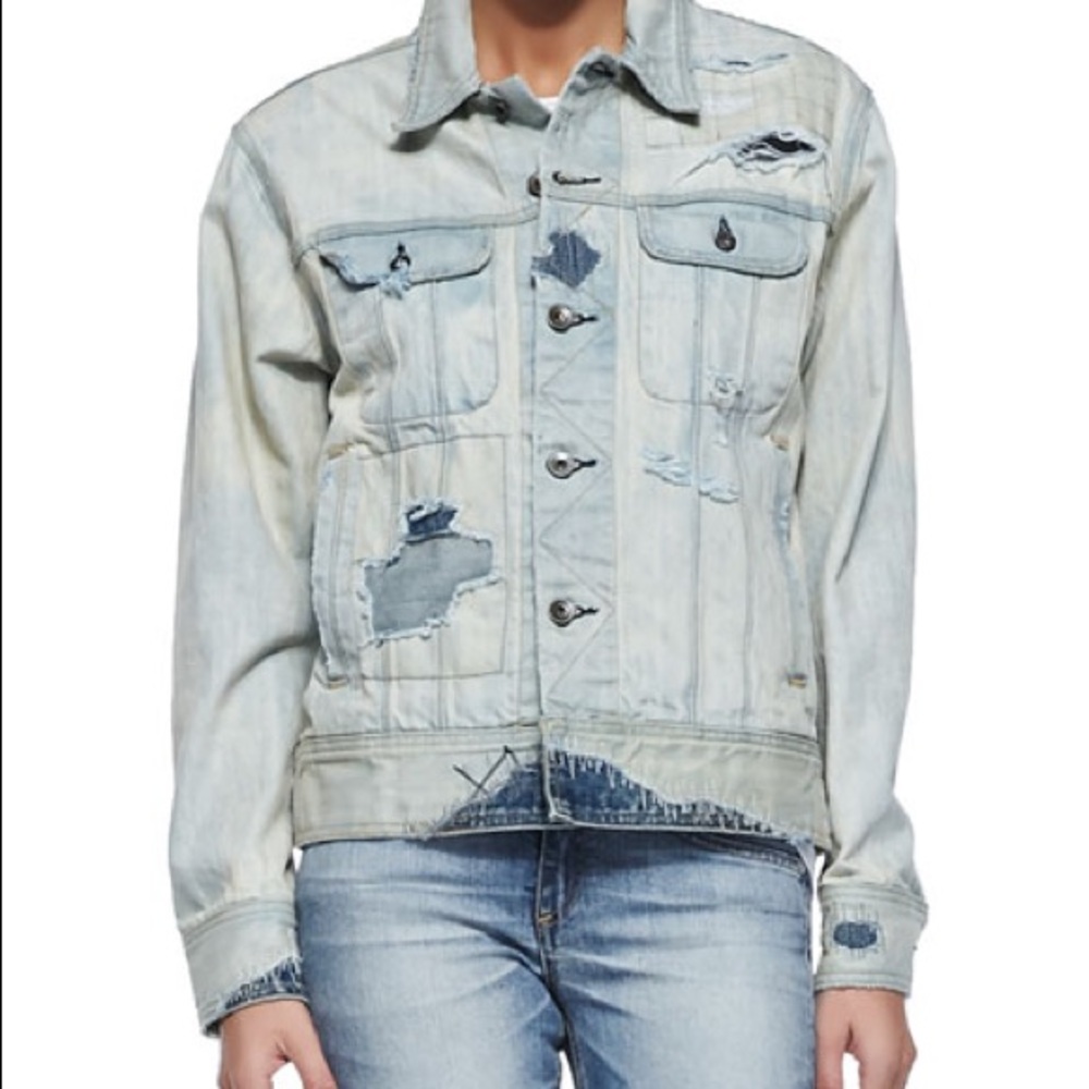 Rag and Bone distressed jean jacket