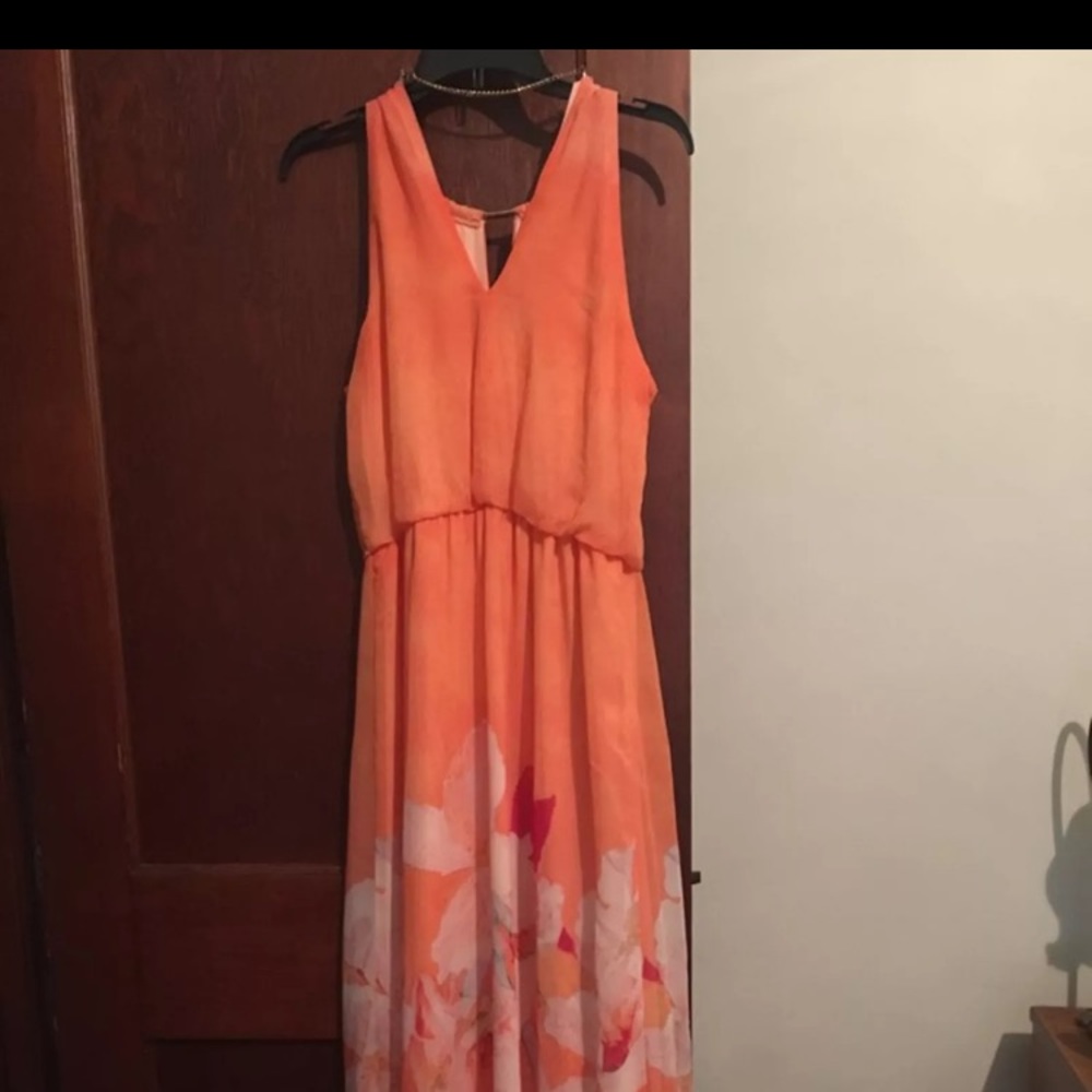 Orange maxi dress