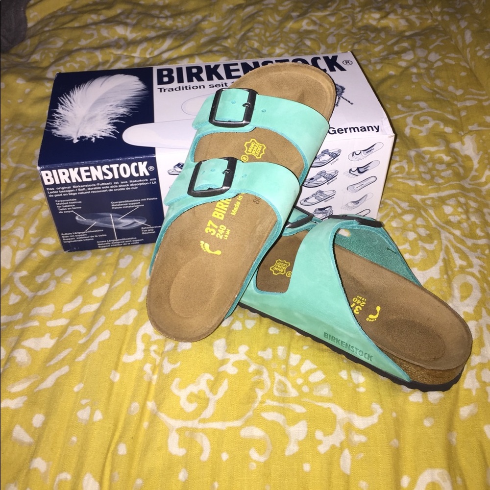 Blue birkenstocks