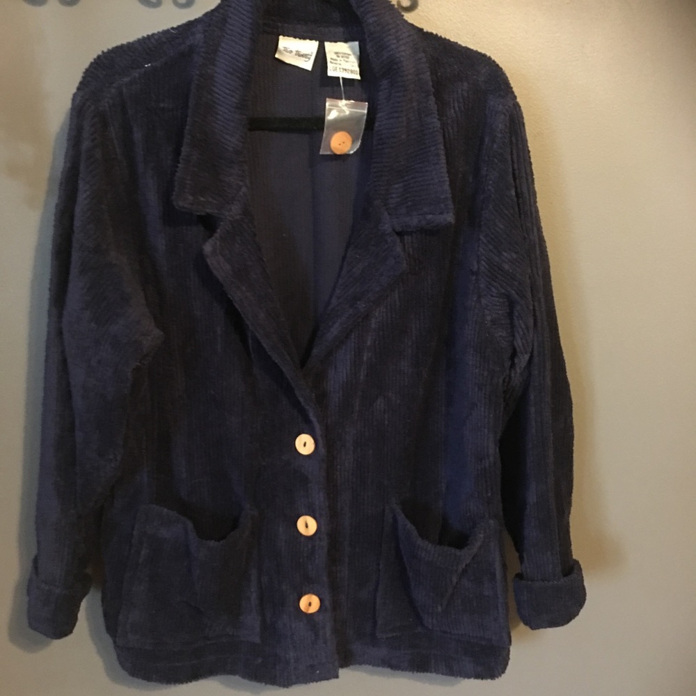 Royal Blue stretchy Courderoy Blazer