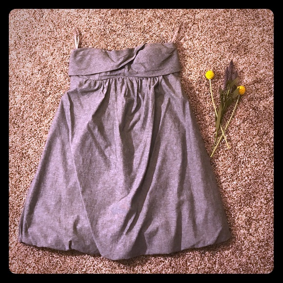 Strapless gray mini dress - Picture 1 of 3