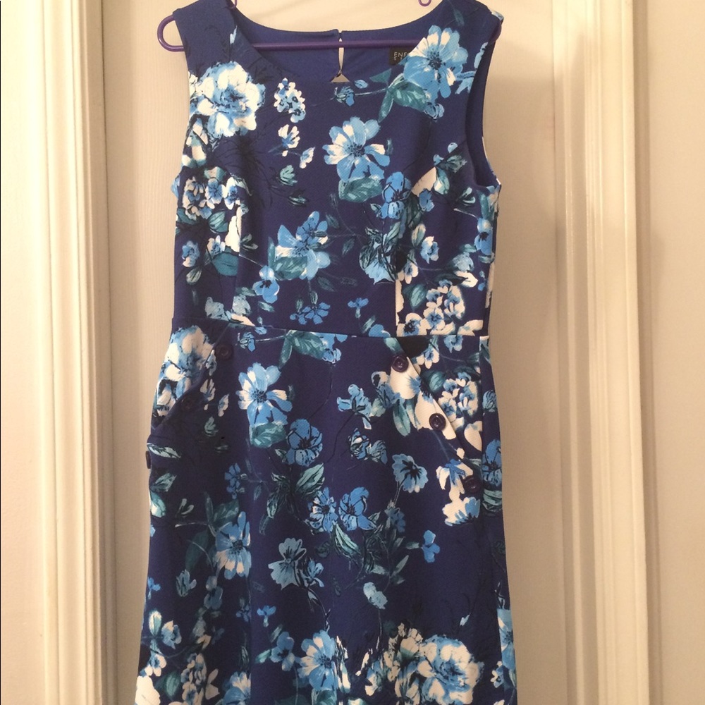 Blue floral dress