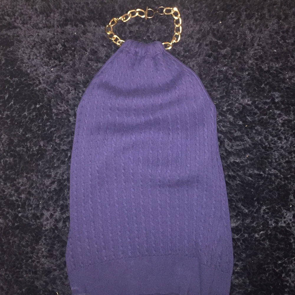 Lily Pulitzer. Navy blue, knitted halter top!